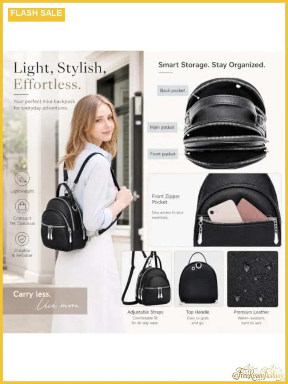 Convertible Backpack Purse for Women PU Leather Handbag Crossbody